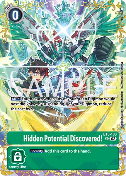Hidden Potential Discovered! [BT3-103] (Alternate Art) [Dual Revolution] | Shuffle n Cut Hobbies & Games