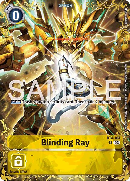 Blinding Ray [BT4-104] (Alternate Art) [Dual Revolution] | Shuffle n Cut Hobbies & Games