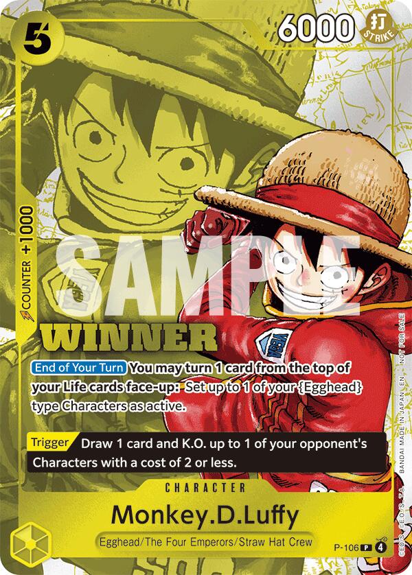 Monkey.D.Luffy (Winner Pack 2026 Vol. 2) [One Piece Promotion Cards] | Shuffle n Cut Hobbies & Games