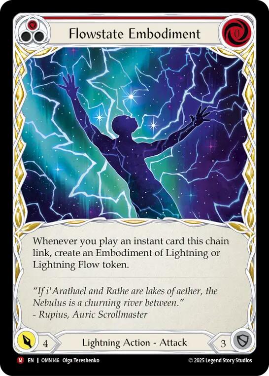 Flowstate Embodiment (Red) [OMN146] (Omens of the Third Age) | Shuffle n Cut Hobbies & Games