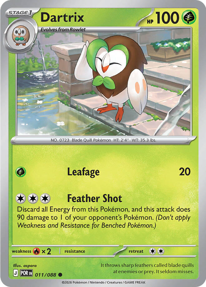 Dartrix (011/088) [Mega Evolution: Perfect Order] | Shuffle n Cut Hobbies & Games