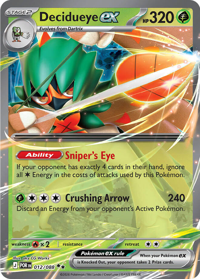 Decidueye ex (012/088) [Mega Evolution: Perfect Order] | Shuffle n Cut Hobbies & Games