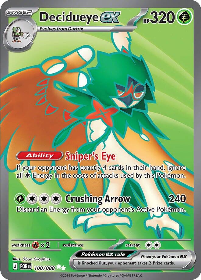 Decidueye ex (100/088) [Mega Evolution: Perfect Order] | Shuffle n Cut Hobbies & Games
