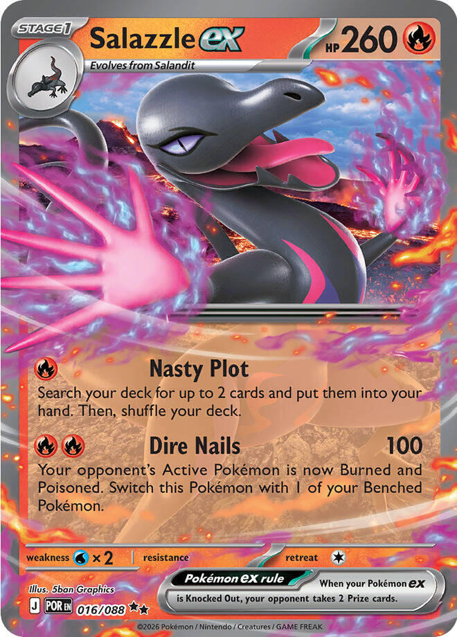 Salazzle ex (016/088) [Mega Evolution: Perfect Order] | Shuffle n Cut Hobbies & Games