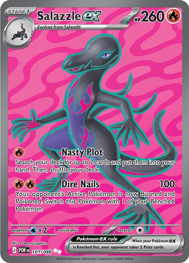 Salazzle ex (101/088) [Mega Evolution: Perfect Order] | Shuffle n Cut Hobbies & Games