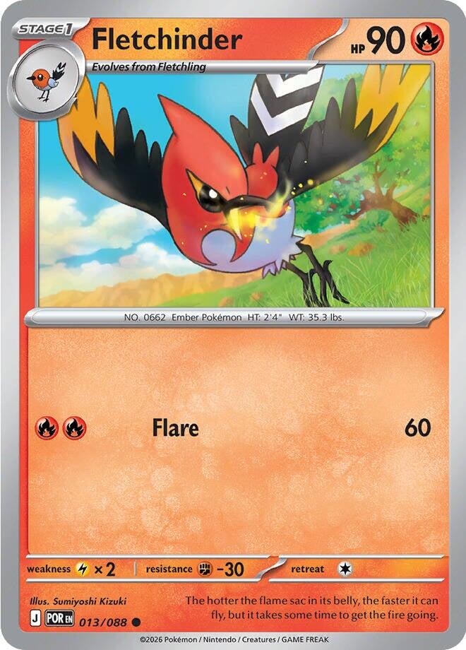 Fletchinder (013/088) [Mega Evolution: Perfect Order] | Shuffle n Cut Hobbies & Games