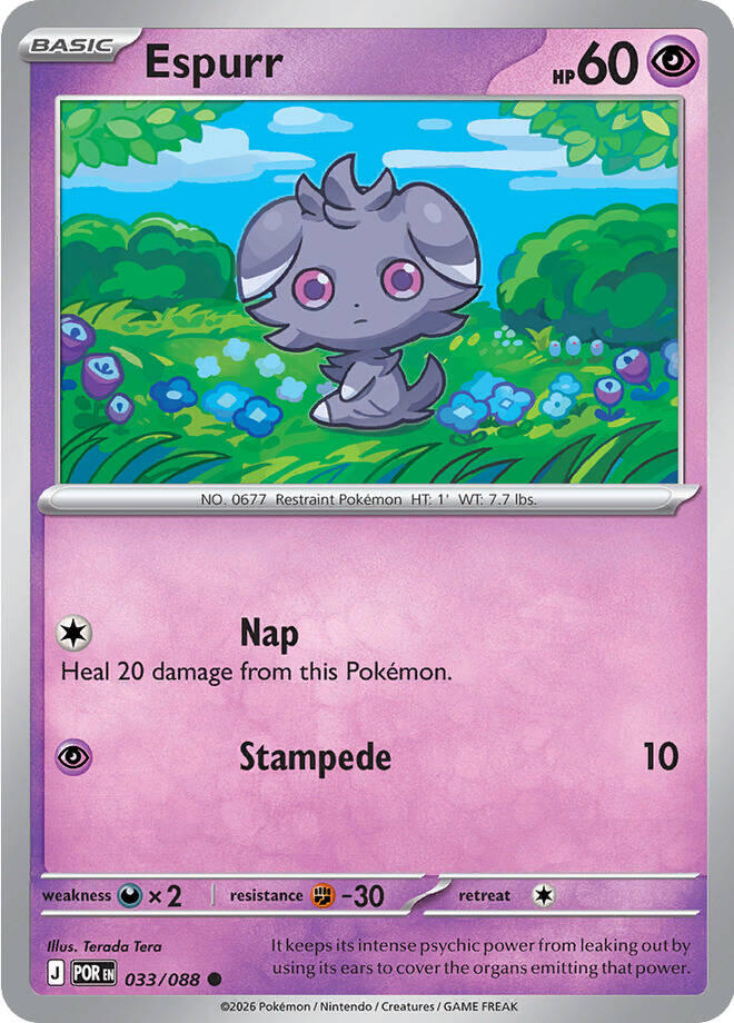 Espurr (033/088) [Mega Evolution: Perfect Order] | Shuffle n Cut Hobbies & Games