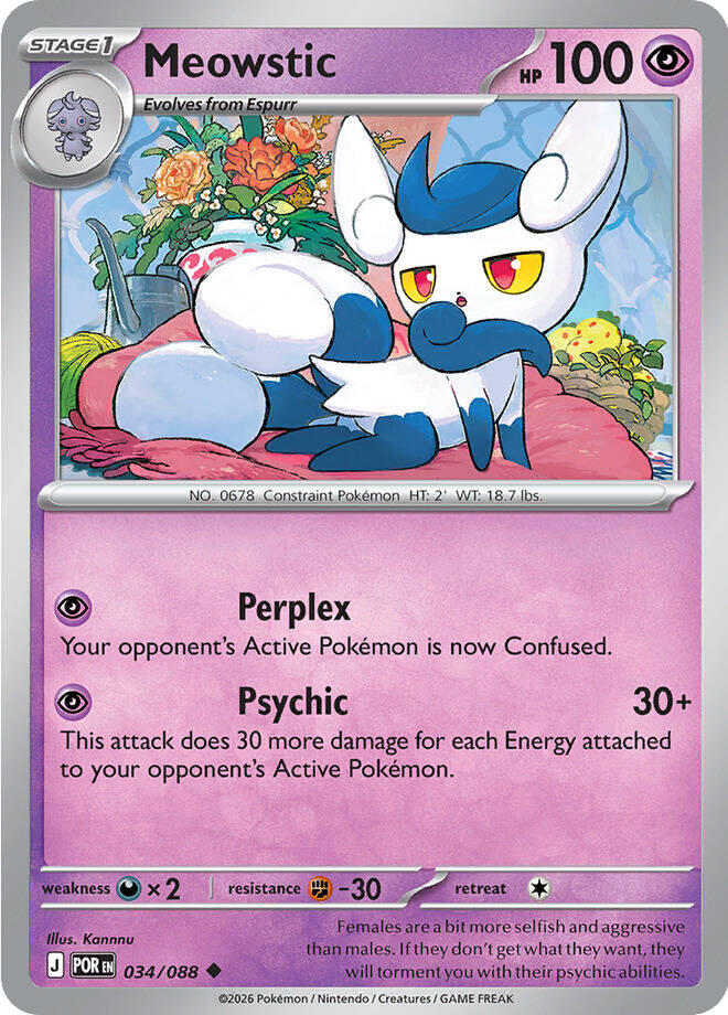 Meowstic (034/088) [Mega Evolution: Perfect Order] | Shuffle n Cut Hobbies & Games