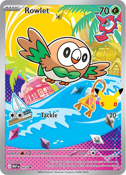 Rowlet (043) [Mega Evolution Promo] | Shuffle n Cut Hobbies & Games