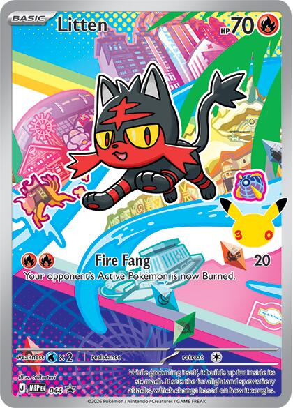 Litten (044) [Mega Evolution Promo] | Shuffle n Cut Hobbies & Games