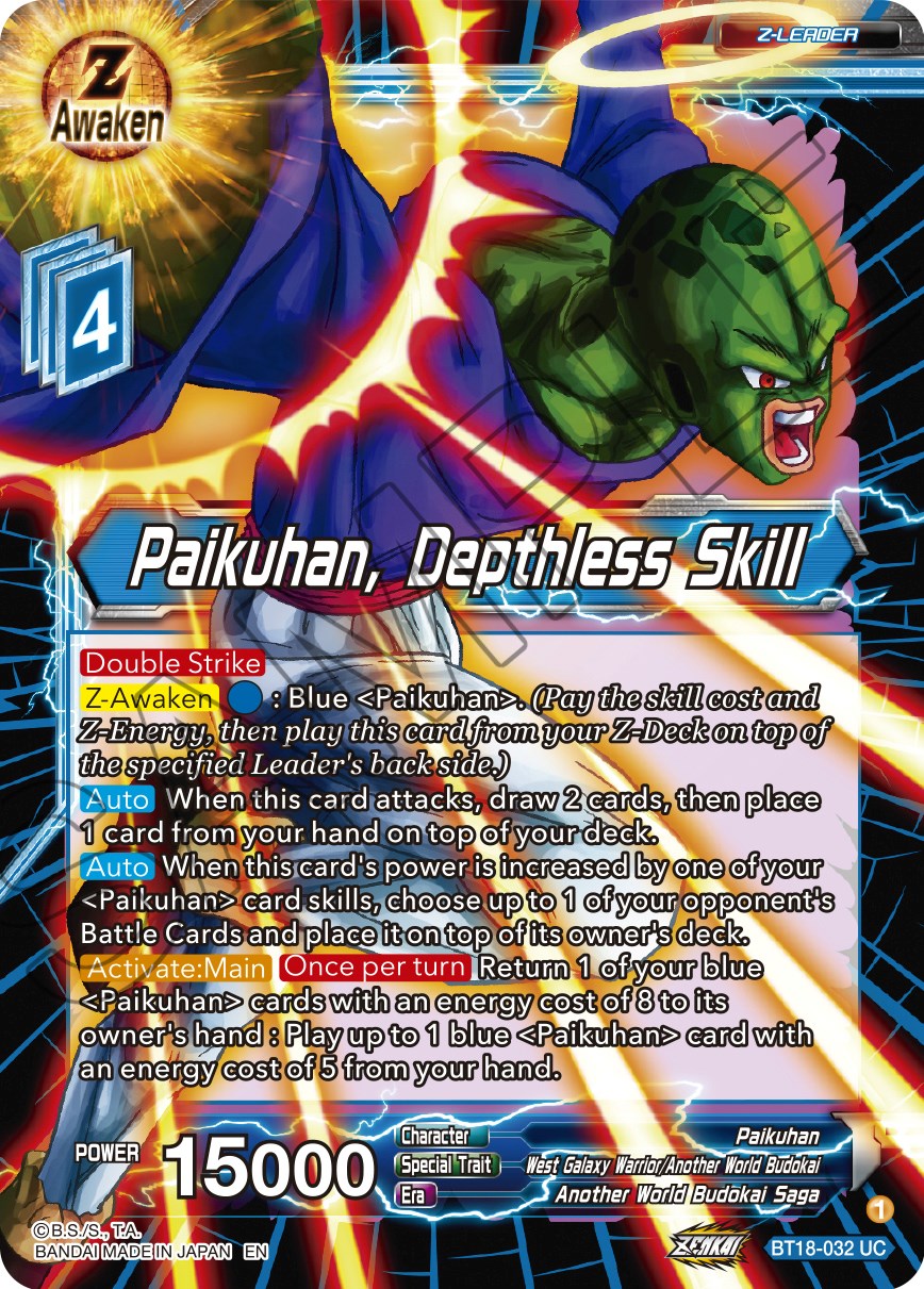 Paikuhan, Depthless Skill (BT18-032) [Dawn of the Z-Legends] | Shuffle n Cut Hobbies & Games