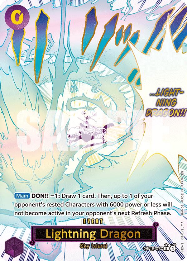 Lightning Dragon (Alternate Art) [Adventure on Kami's Island] | Shuffle n Cut Hobbies & Games