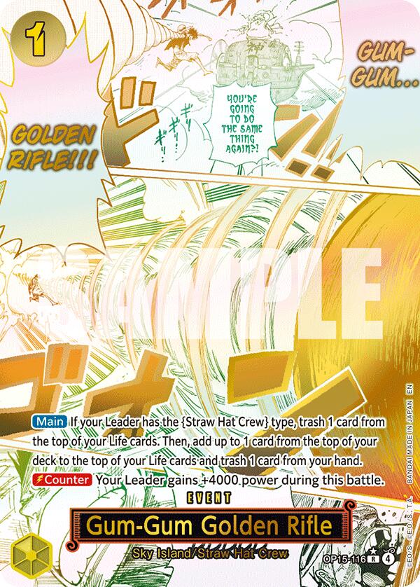 Gum-Gum Golden Rifle (Alternate Art) [Adventure on Kami's Island] | Shuffle n Cut Hobbies & Games