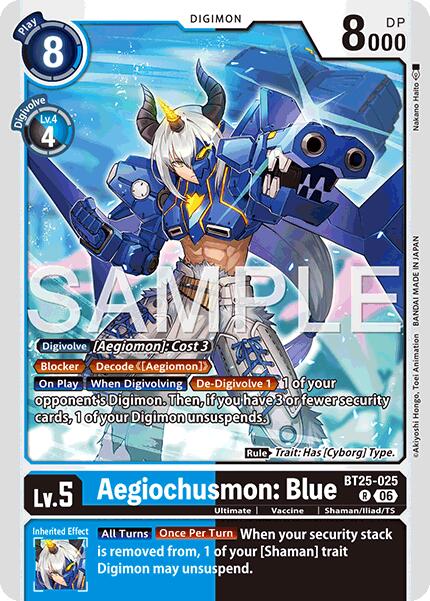 Aegiochusmon: Blue [BT25-025] [Dual Revolution] | Shuffle n Cut Hobbies & Games