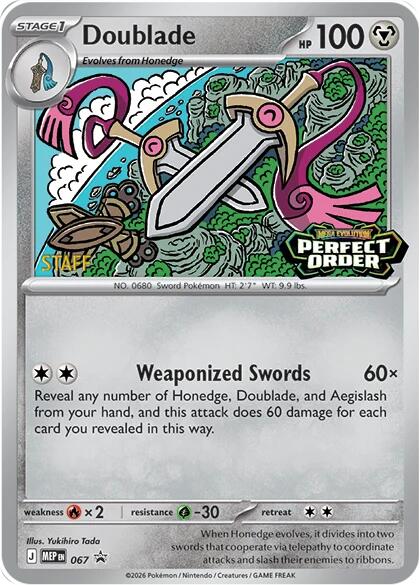 Doublade (067) [Staff] [Mega Evolution Promo] | Shuffle n Cut Hobbies & Games