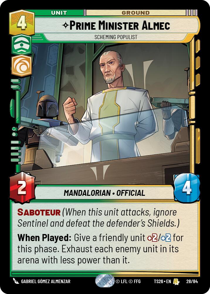 Prime Minister Almec - Scheming Populist (28/84) (28/84) [Twin Suns] | Shuffle n Cut Hobbies & Games