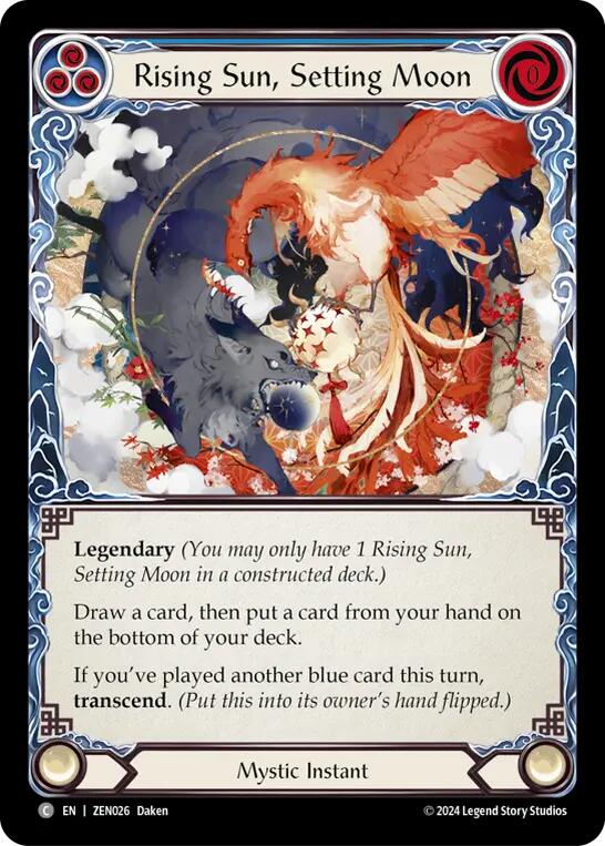 Rising Sun, Setting Moon // Inner Chi [ZEN026] (Part the Mistveil Zen Blitz Deck) | Shuffle n Cut Hobbies & Games