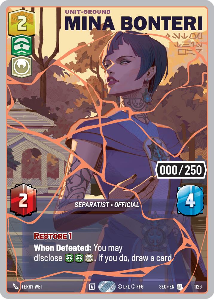 Mina Bonteri - Stop This War (1126) (Serialized) (Rose Gold) (1126) [Secrets of Power] | Shuffle n Cut Hobbies & Games