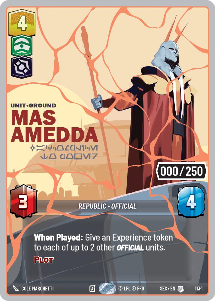 Mas Amedda - Accomplice to Power (1134) (Serialized) (Rose Gold) (1134) [Secrets of Power] | Shuffle n Cut Hobbies & Games