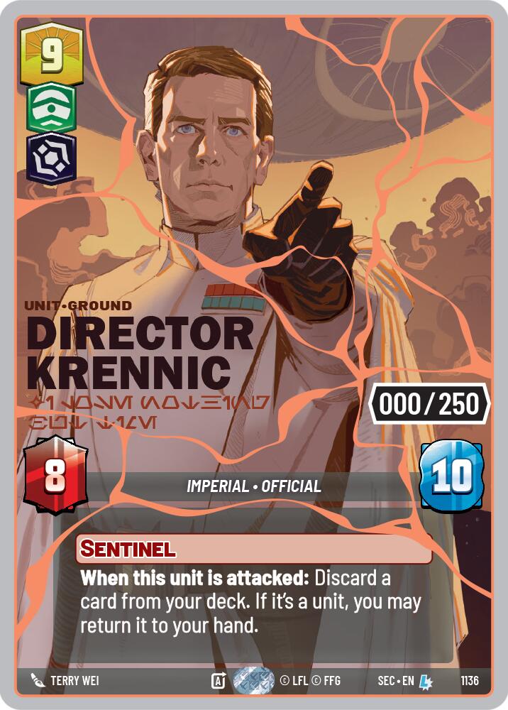 Director Krennic - I Lose Nothing But Time (1136) (Serialized) (Rose Gold) (1136) [Secrets of Power] | Shuffle n Cut Hobbies & Games