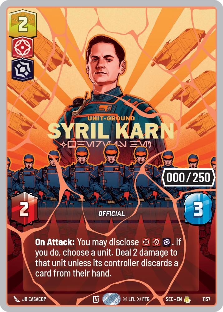 Syril Karn - Where Is He? (1137) (Serialized) (Rose Gold) (1137) [Secrets of Power] | Shuffle n Cut Hobbies & Games