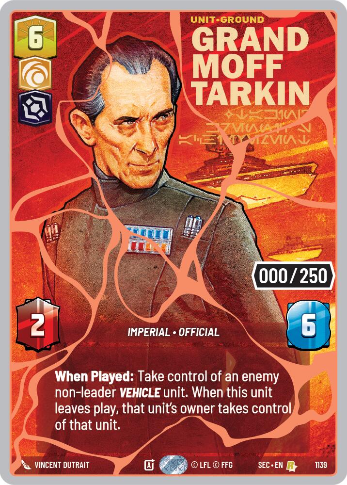 Grand Moff Tarkin - Taking Krennic's Achievement (1139) (Serialized) (Rose Gold) (1139) [Secrets of Power] | Shuffle n Cut Hobbies & Games