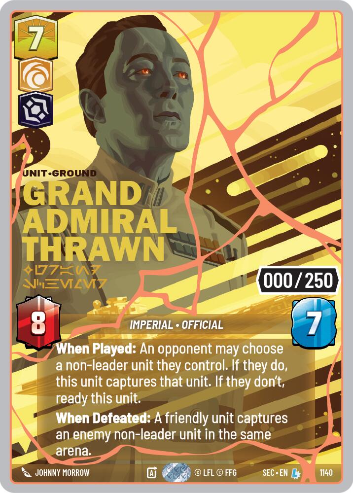 Grand Admiral Thrawn - Grand Schemer (1140) (Serialized) (Rose Gold) (1140) [Secrets of Power] | Shuffle n Cut Hobbies & Games
