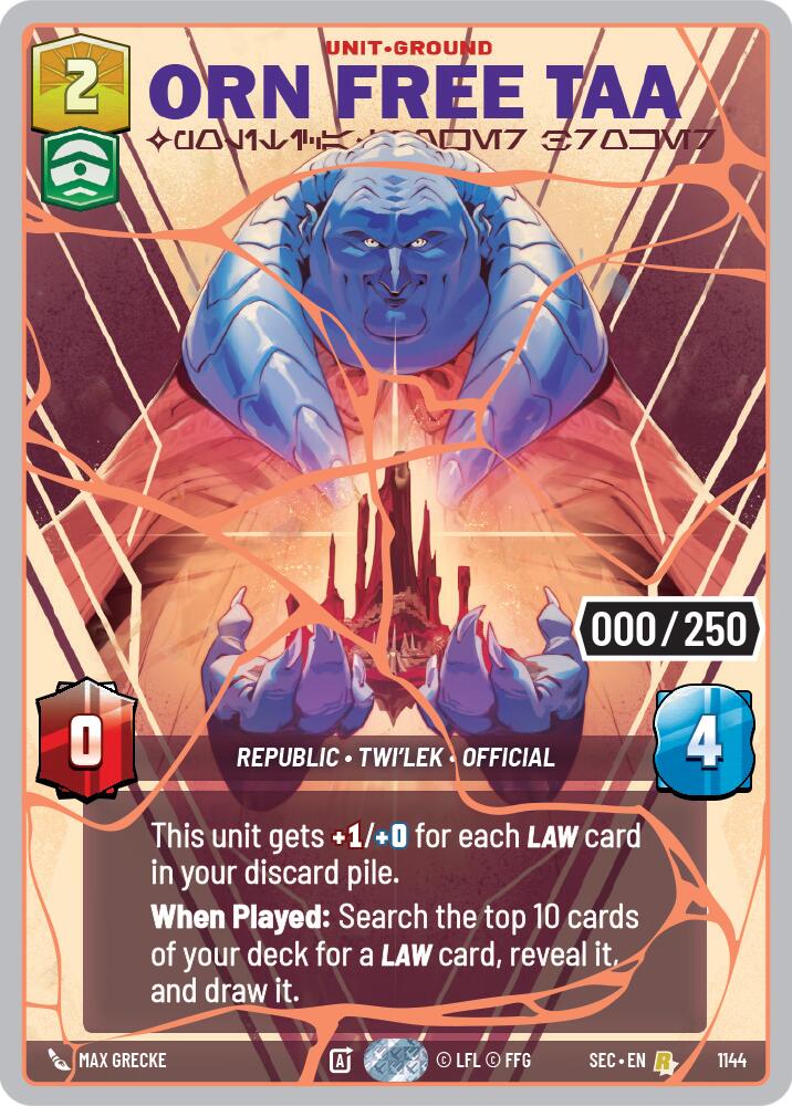 Orn Free Taa - Political Power Broker (1144) (Serialized) (Rose Gold) (1144) [Secrets of Power] | Shuffle n Cut Hobbies & Games