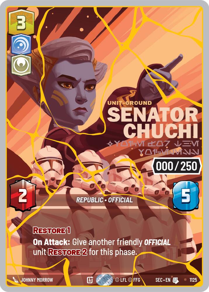 Senator Chuchi - Voice for the Voiceless (1125) (Serialized) (Gold) (1125) [Secrets of Power] | Shuffle n Cut Hobbies & Games