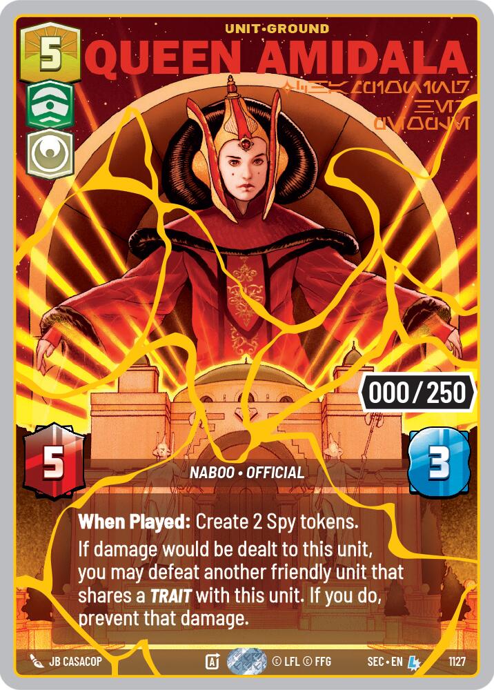Queen Amidala - Championing Her People (1127) (Serialized) (Gold) (1127) [Secrets of Power] | Shuffle n Cut Hobbies & Games