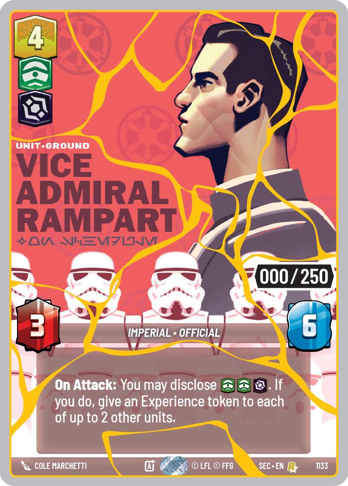 Vice Admiral Rampart - On Schedule (1133) (Serialized) (Gold) (1133) [Secrets of Power] | Shuffle n Cut Hobbies & Games