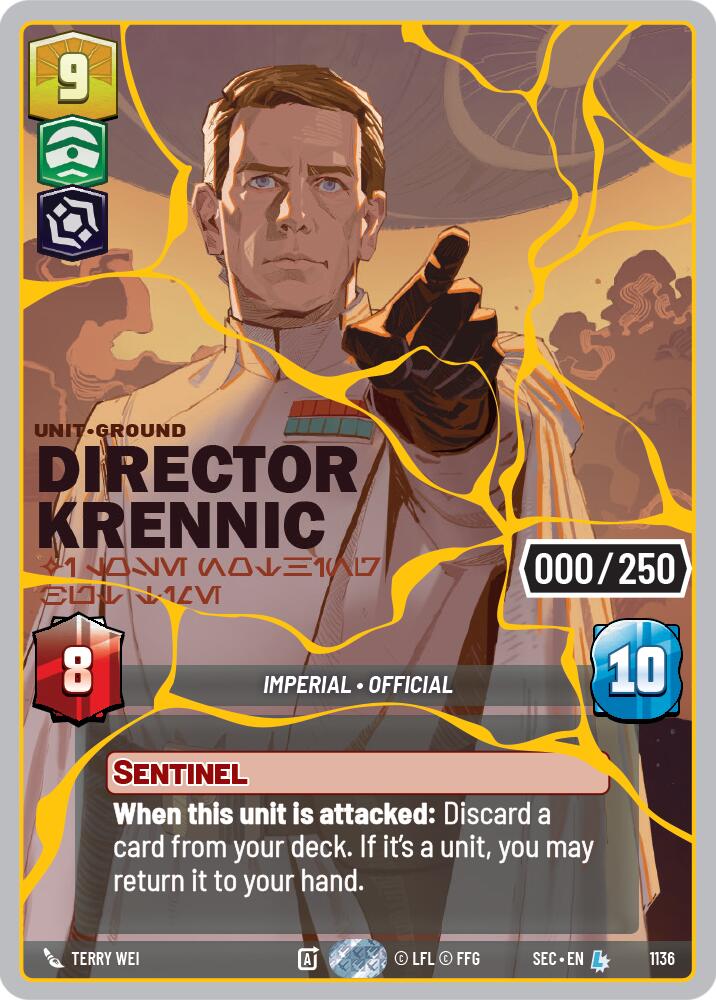 Director Krennic - I Lose Nothing But Time (1136) (Serialized) (Gold) (1136) [Secrets of Power] | Shuffle n Cut Hobbies & Games
