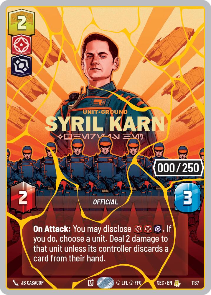 Syril Karn - Where Is He? (1137) (Serialized) (Gold) (1137) [Secrets of Power] | Shuffle n Cut Hobbies & Games