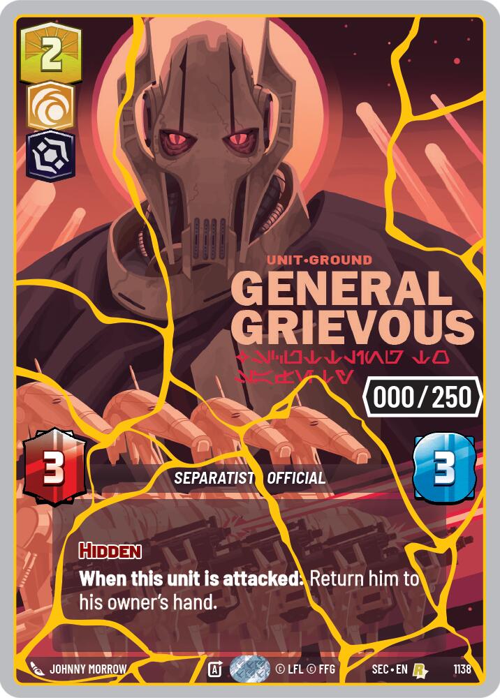 General Grievous - Scuttling to Safety (1138) (Serialized) (Gold) (1138) [Secrets of Power] | Shuffle n Cut Hobbies & Games