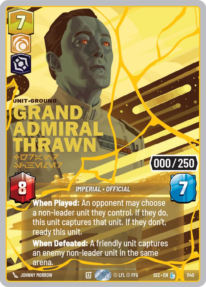 Grand Admiral Thrawn - Grand Schemer (1140) (Serialized) (Gold) (1140) [Secrets of Power] | Shuffle n Cut Hobbies & Games