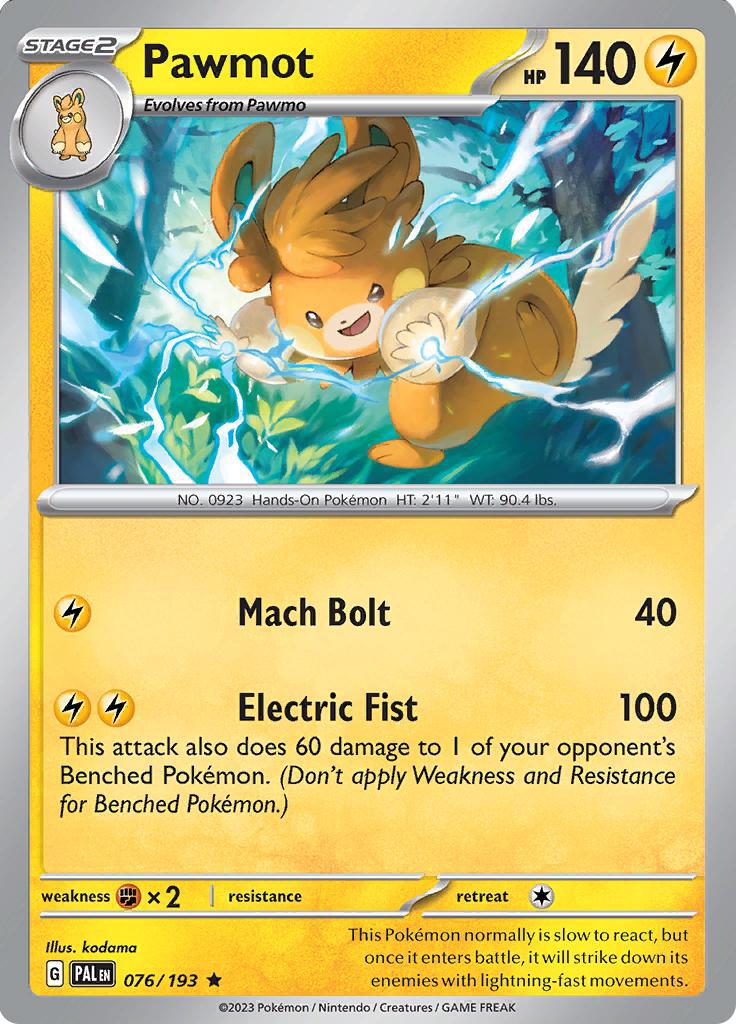 Pawmot (076/193) (Deck Exclusives) [Scarlet & Violet: Base Set] | Shuffle n Cut Hobbies & Games