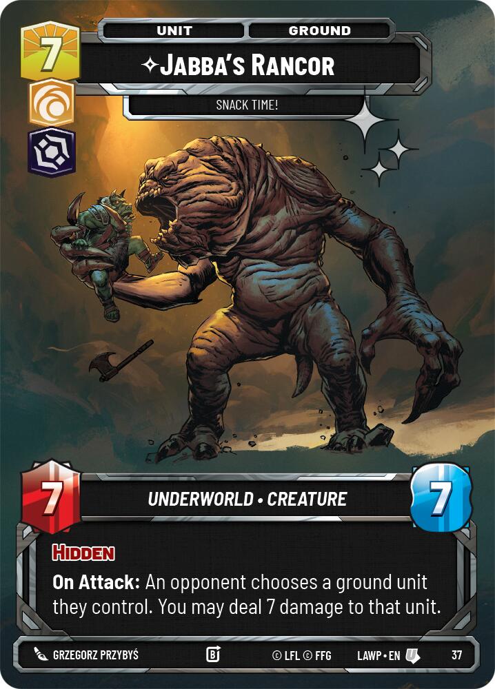 Jabba's Rancor - Snack Time! (37) (Foil) (37) [A Lawless Time: Weekly Play] | Shuffle n Cut Hobbies & Games