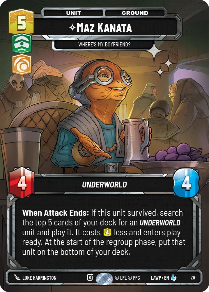 Maz Kanata - Where's My Boyfriend? (26) (Foil) (26) [A Lawless Time: Weekly Play] | Shuffle n Cut Hobbies & Games