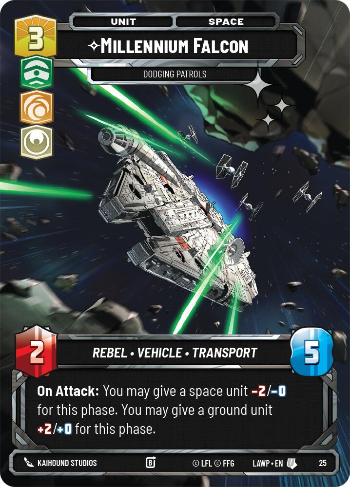 Millennium Falcon - Dodging Patrols (25) (Foil) (25) [A Lawless Time: Weekly Play] | Shuffle n Cut Hobbies & Games