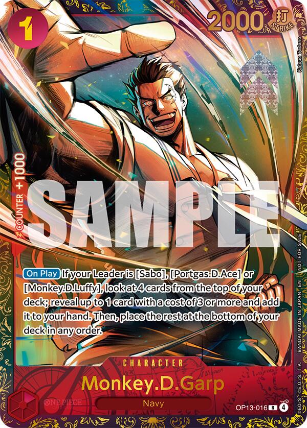 Monkey.D.Garp (Treasure Cup March 2026) [One Piece Promotion Cards] | Shuffle n Cut Hobbies & Games