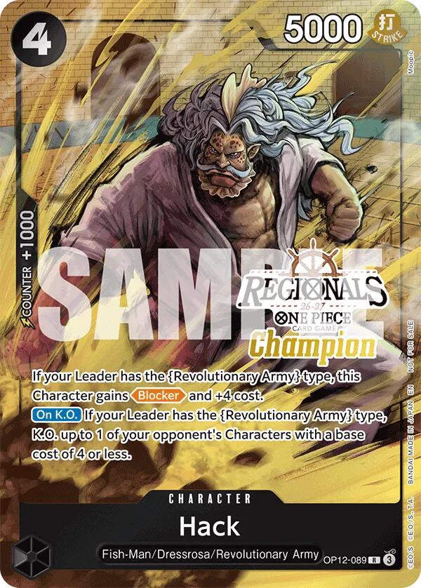 Hack (Regionals Champion Card Set 26-27) [One Piece Promotion Cards] | Shuffle n Cut Hobbies & Games