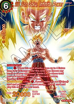 SS Son Goku, Infinite Power (SPR) (BT30-003) [Three Glorious Fighters] | Shuffle n Cut Hobbies & Games