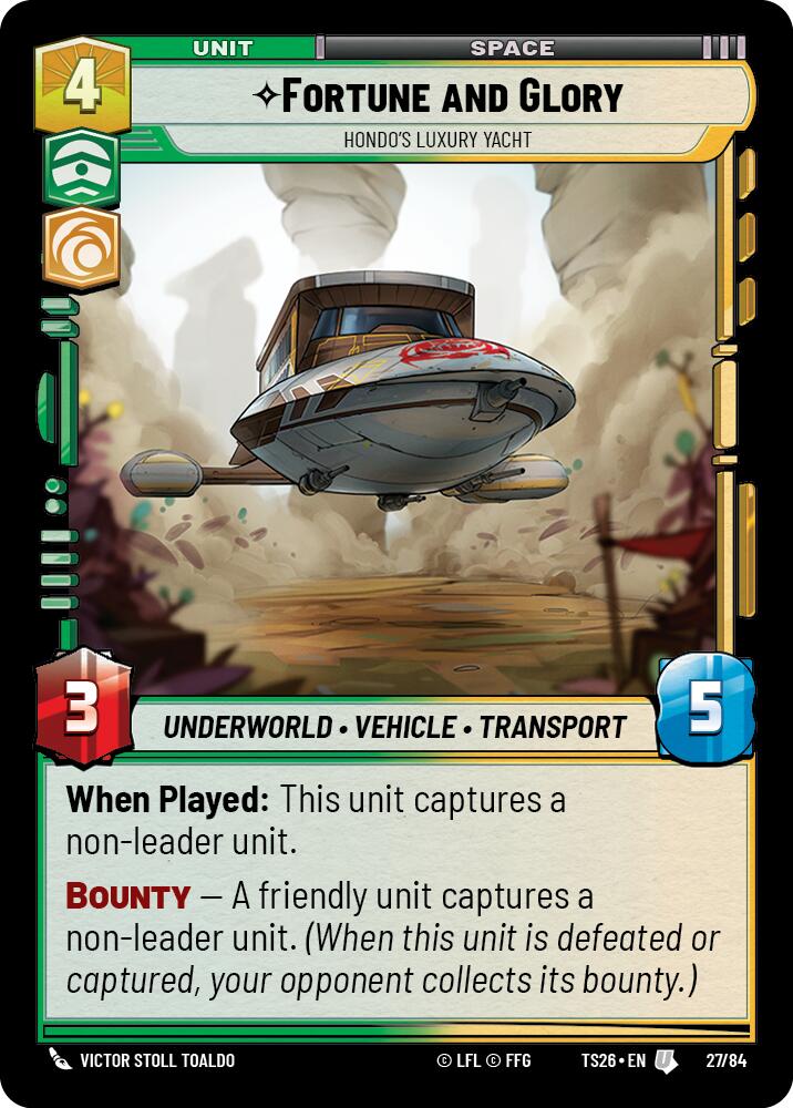 Fortune and Gory - Hondo's Luxury Yacht (27/84) (27/84) [Twin Suns] | Shuffle n Cut Hobbies & Games