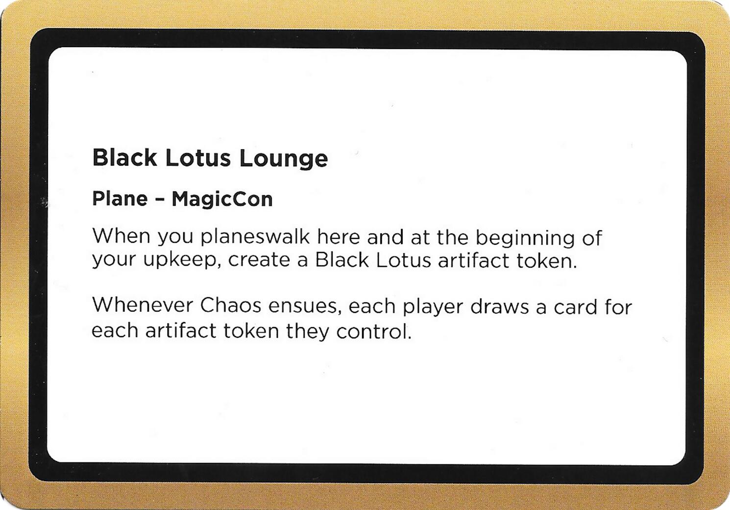 Black Lotus Lounge (Black Lotus Unknown Planechase) [Oversize Cards] | Shuffle n Cut Hobbies & Games