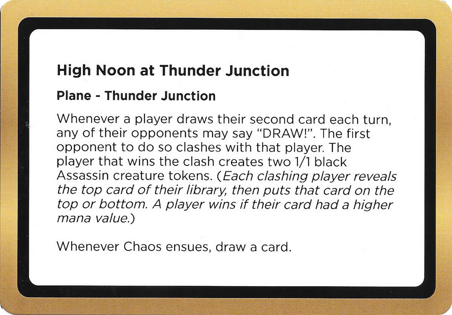 High Noon at Thunder Junction (Black Lotus Unknown Planechase) [Oversize Cards] | Shuffle n Cut Hobbies & Games