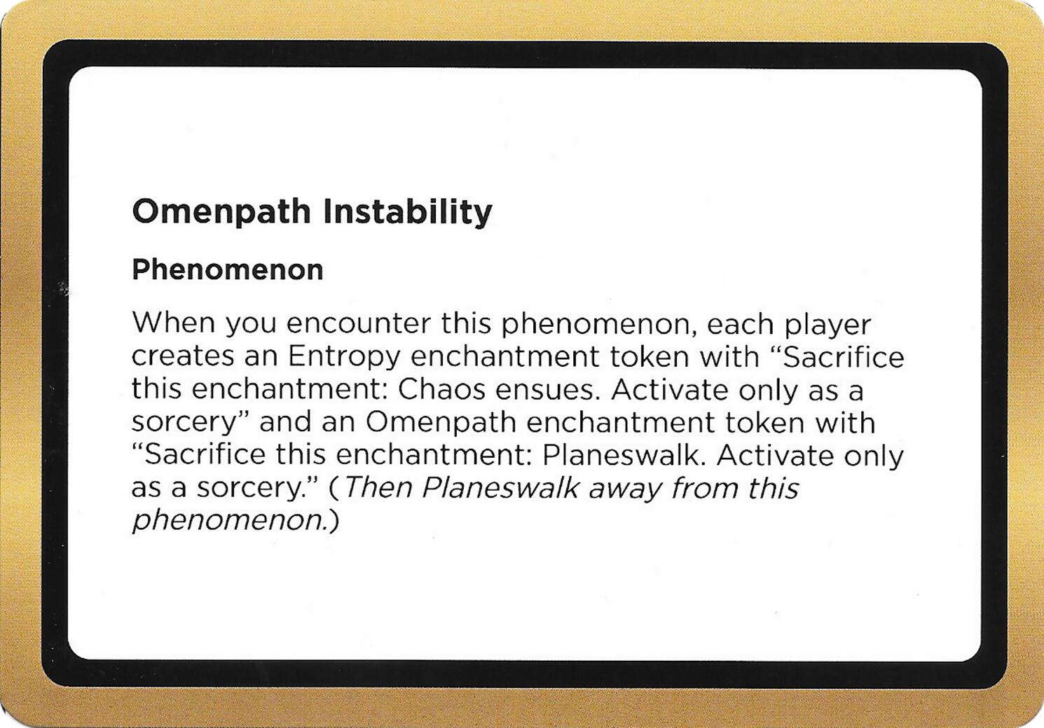 Omenpath Instability (Black Lotus Unknown Planechase) [Oversize Cards] | Shuffle n Cut Hobbies & Games