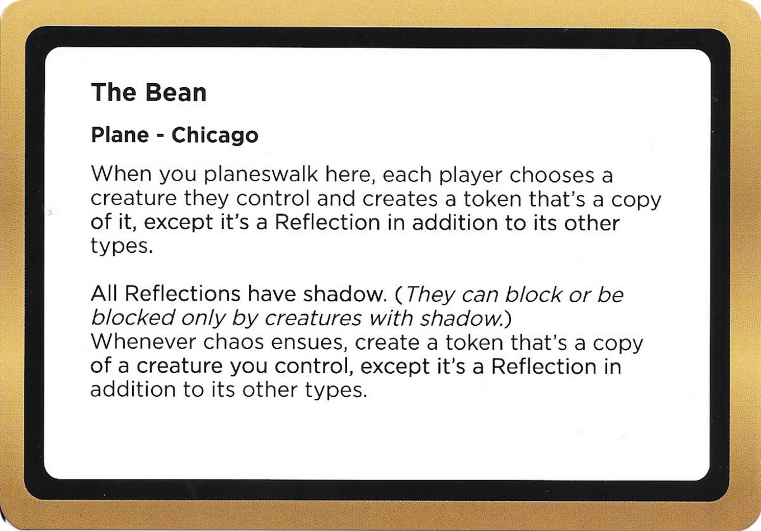 The Bean (Black Lotus Unknown Planechase) [Oversize Cards] | Shuffle n Cut Hobbies & Games