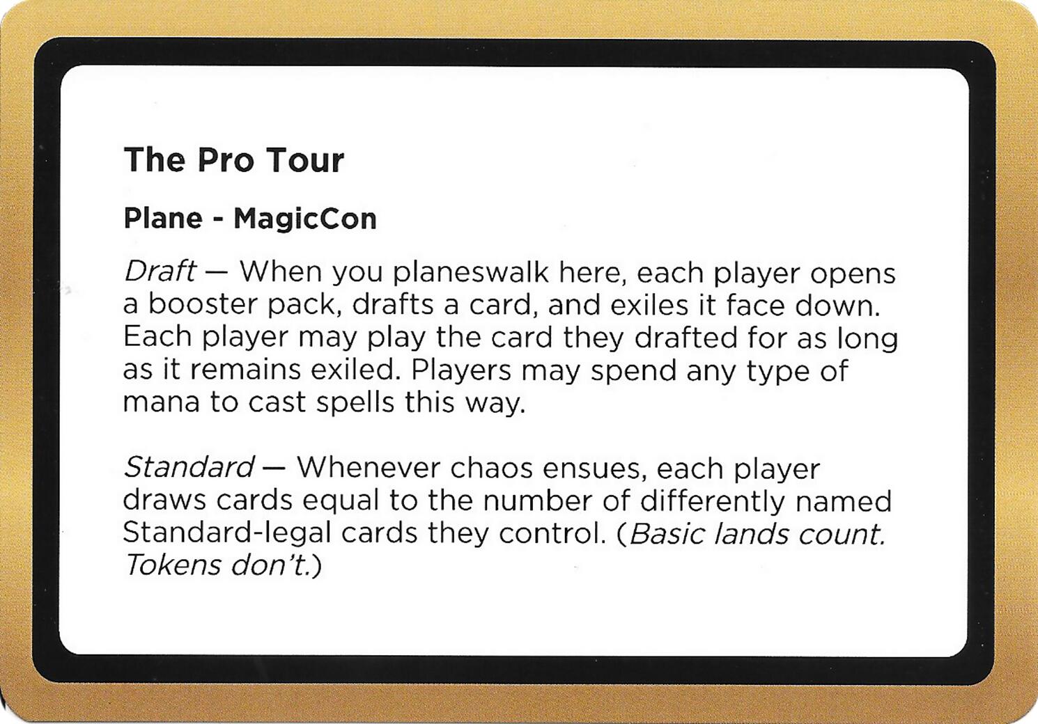 The Pro Tour (Black Lotus Unknown Planechase) [Oversize Cards] | Shuffle n Cut Hobbies & Games