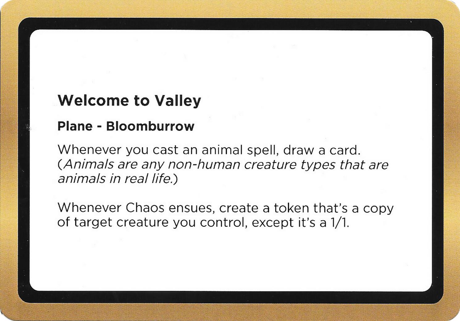 Welcome to Valley (Black Lotus Unknown Planechase) [Oversize Cards] | Shuffle n Cut Hobbies & Games