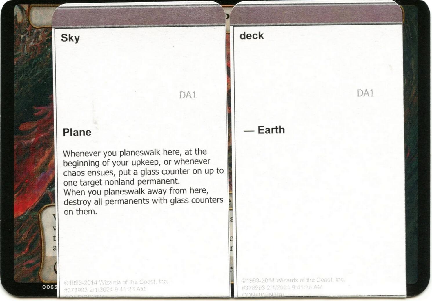Sky Deck (Black Lotus Unknown Planechase) [Oversize Cards] | Shuffle n Cut Hobbies & Games